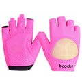 Women's Fitness Gloves with Palm PU Leather Half Finger Breathable Gym Gloves Crossfit Bodybuilding Dumbbell Gym Accessories